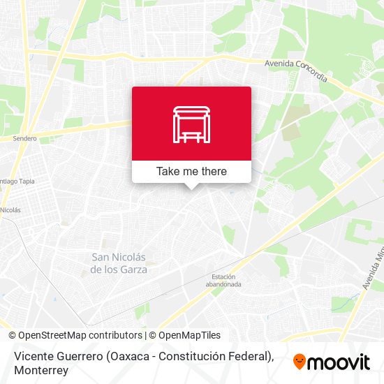 Mapa de Vicente Guerrero (Oaxaca - Constitución Federal)