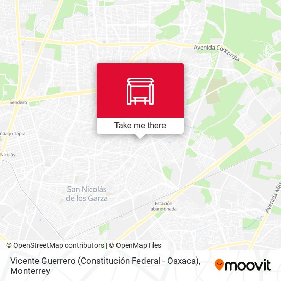 Mapa de Vicente Guerrero (Constitución Federal - Oaxaca)
