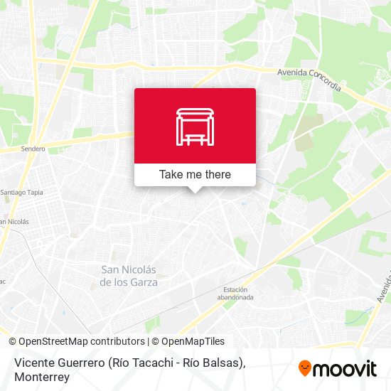 Mapa de Vicente Guerrero (Río Tacachi - Río Balsas)