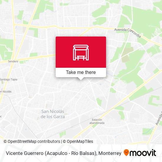 Mapa de Vicente Guerrero (Acapulco - Río Balsas)