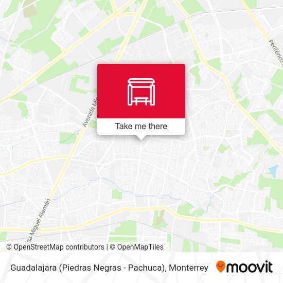 Mapa de Guadalajara (Piedras Negras - Pachuca)