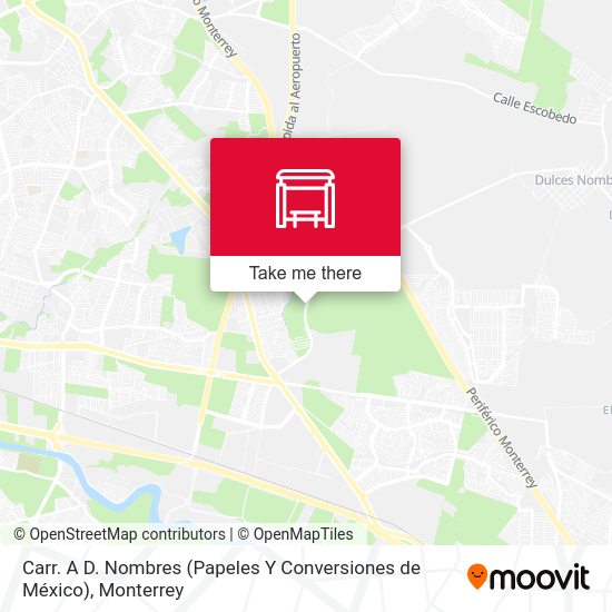Carr. A D. Nombres (Papeles Y Conversiones de México) map