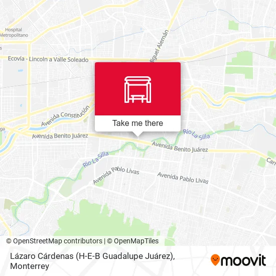 Mapa de Lázaro Cárdenas (H-E-B Guadalupe Juárez)