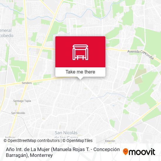 Año Int. de La Mujer (Manuela Rojas T. - Concepción Barragán) map