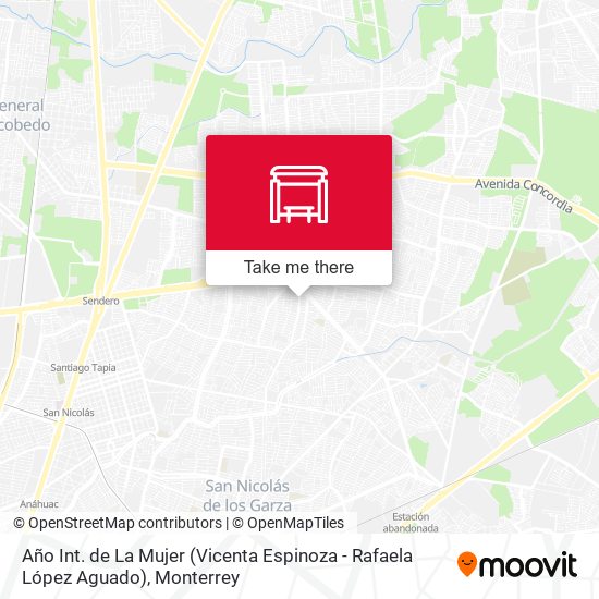 Año Int. de La Mujer (Vicenta Espinoza - Rafaela López Aguado) map