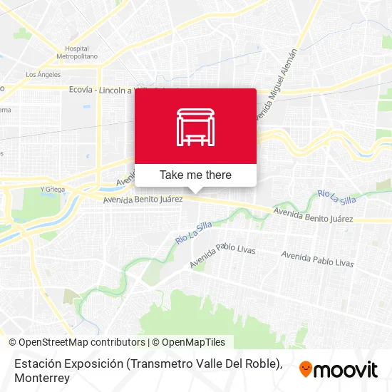 Mapa de Estación Exposición (Transmetro Valle Del Roble)