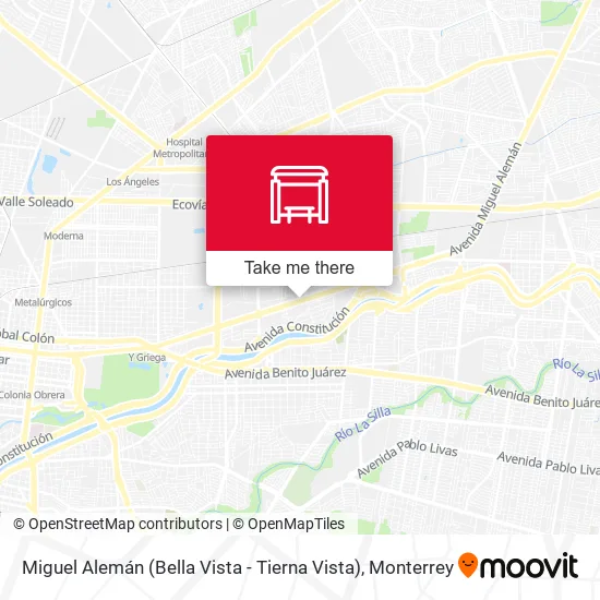 Mapa de Miguel Alemán (Bella Vista - Tierna Vista)