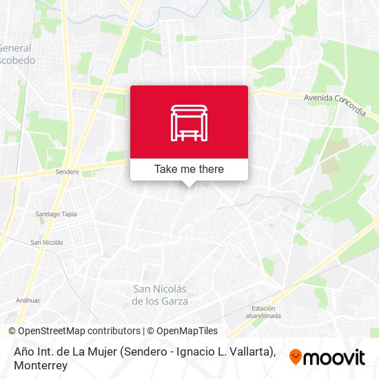 Año Int. de La Mujer (Sendero - Ignacio L. Vallarta) map