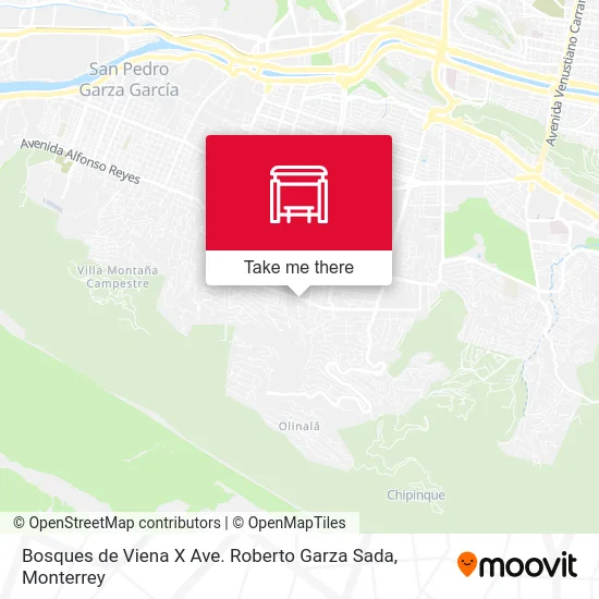 Bosques de Viena X Ave. Roberto Garza Sada map