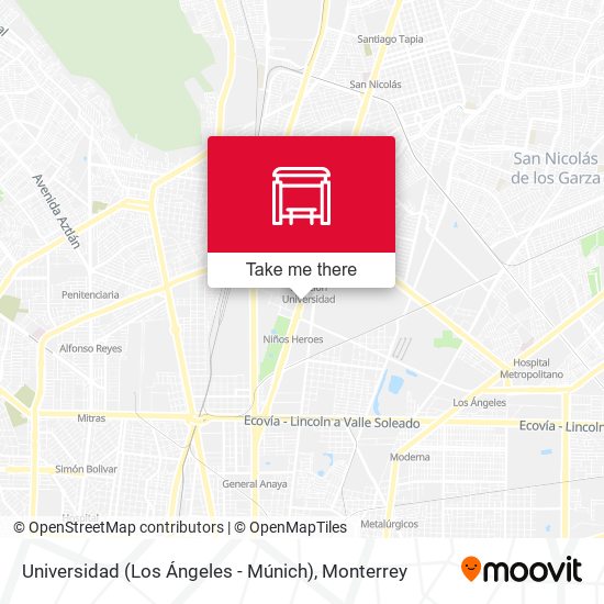 Universidad (Los Ángeles - Múnich) map