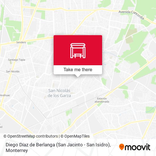 Diego Díaz de Berlanga (San Jacinto - San Isidro) map