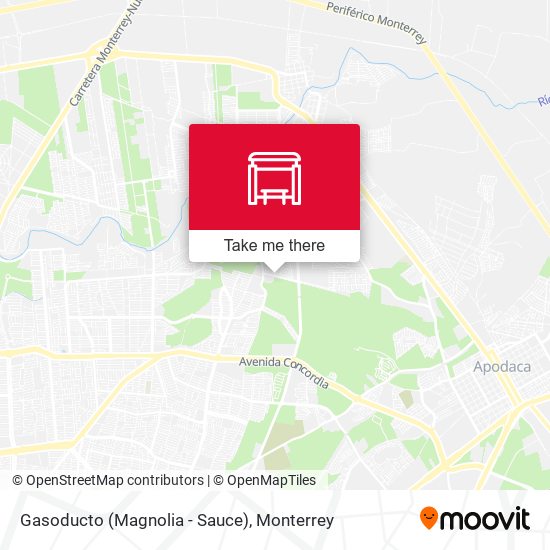 Mapa de Gasoducto (Magnolia - Sauce)