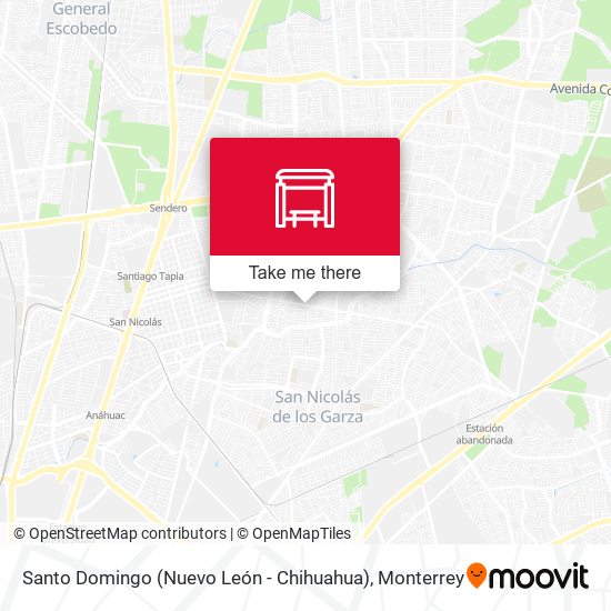 Santo Domingo (Nuevo León - Chihuahua) map