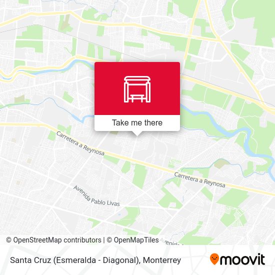 Mapa de Santa Cruz (Esmeralda - Diagonal)