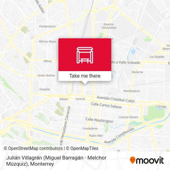 Mapa de Julián Villagrán (Miguel Barragán - Melchor Múzquiz)