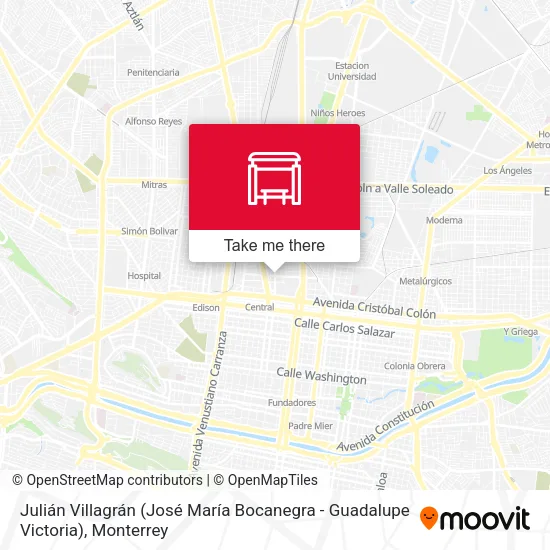 Mapa de Julián Villagrán (José María Bocanegra - Guadalupe Victoria)
