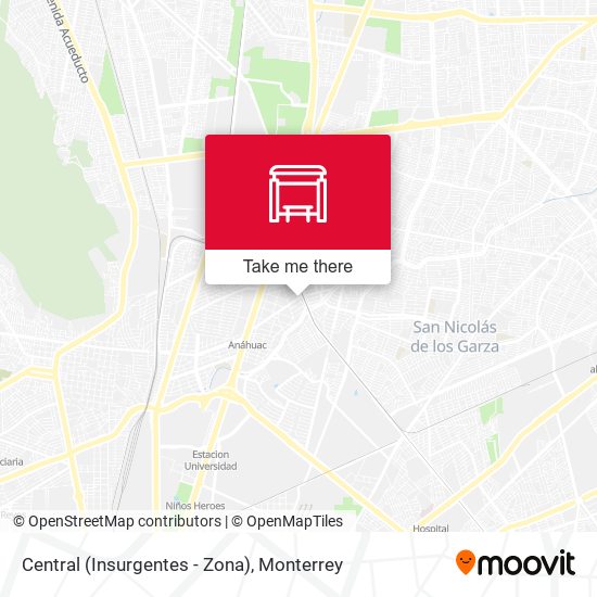 Central (Insurgentes - Zona) map