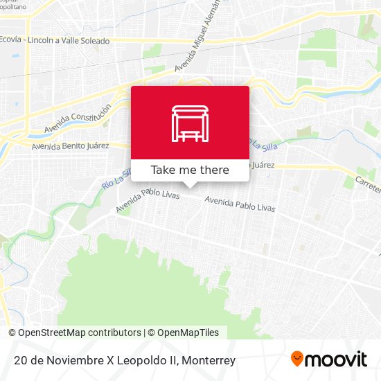 Mapa de 20 de Noviembre X Leopoldo II