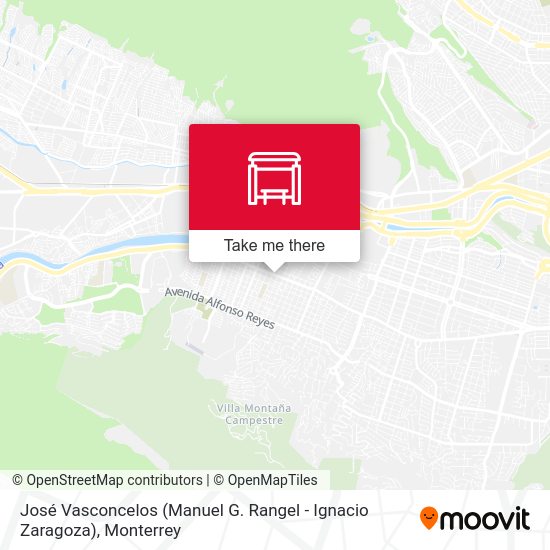 Mapa de José Vasconcelos (Manuel G. Rangel - Ignacio Zaragoza)