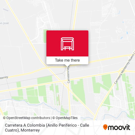 Mapa de Carretera A Colombia (Anillo Periférico - Calle Cuatro)
