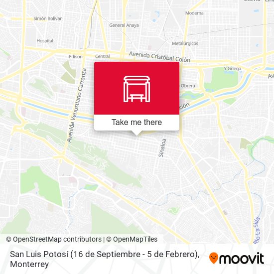 Mapa de San Luis Potosí (16 de Septiembre - 5 de Febrero)