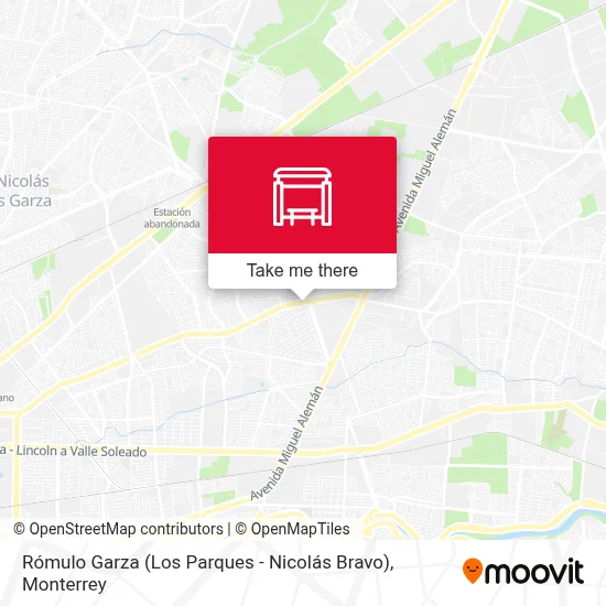 Rómulo Garza (Los Parques - Nicolás Bravo) map