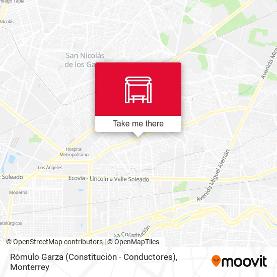 Mapa de Rómulo Garza (Constitución - Conductores)