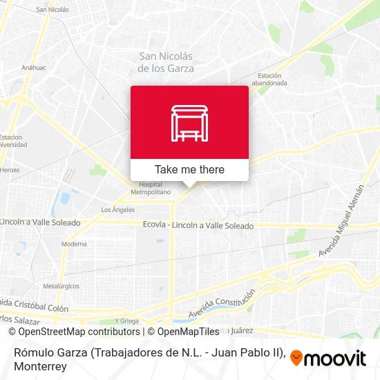 Rómulo Garza (Trabajadores de N.L. - Juan Pablo II) map