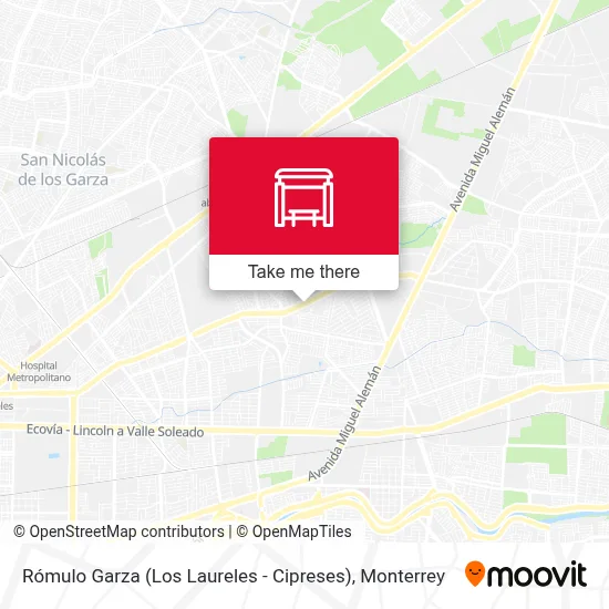 Rómulo Garza (Los Laureles - Cipreses) map