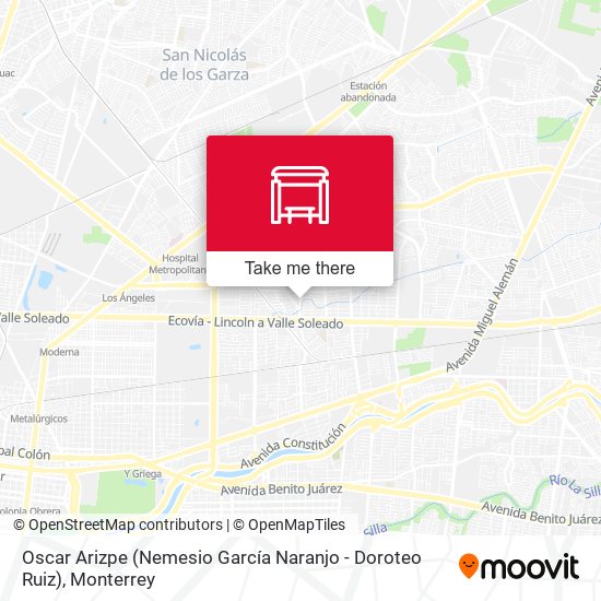 Mapa de Oscar Arizpe (Nemesio García Naranjo - Doroteo Ruiz)