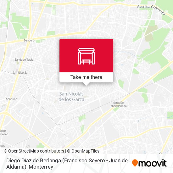 Diego Díaz de Berlanga (Francisco Severo - Juan de Aldama) map