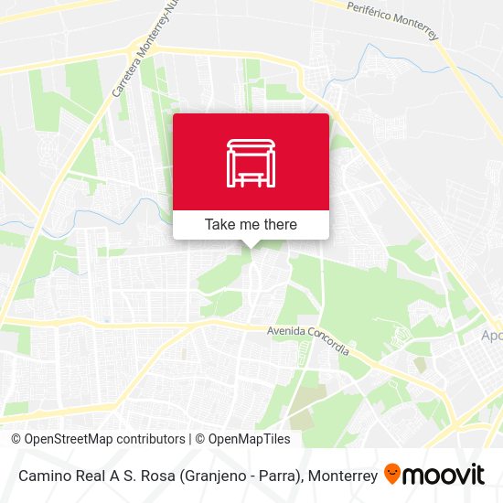 Camino Real A S. Rosa (Granjeno - Parra) map