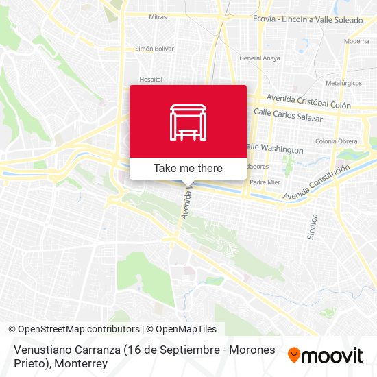 Venustiano Carranza (16 de Septiembre - Morones Prieto) map