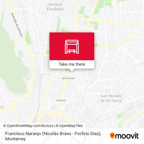 Mapa de Francisco Naranjo (Nicolás Bravo - Porfirio Díaz)