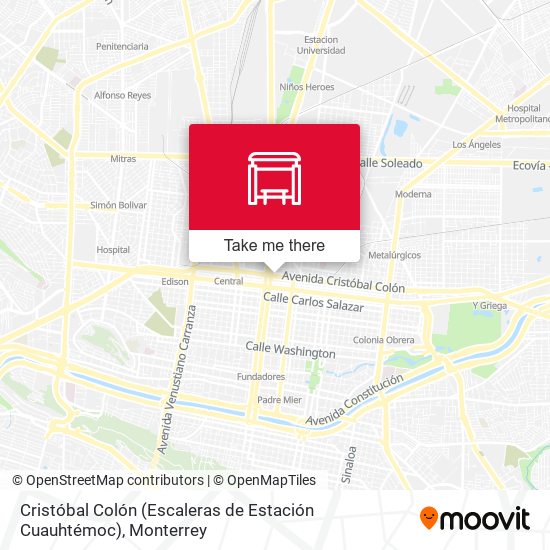 Mapa de Cristóbal Colón (Escaleras de Estación Cuauhtémoc)