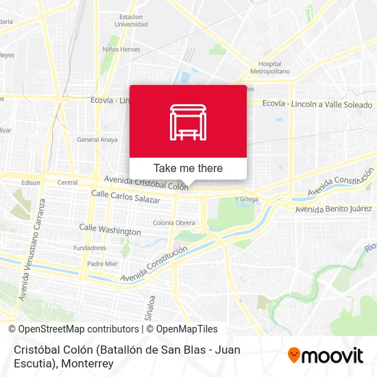 Mapa de Cristóbal Colón (Batallón de San Blas - Juan Escutia)
