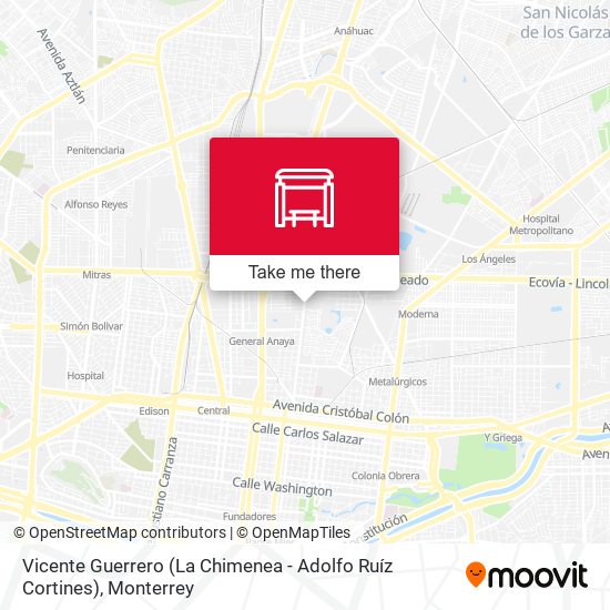 Vicente Guerrero (La Chimenea - Adolfo Ruíz Cortines) map