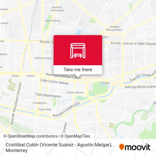 Cristóbal Colón (Vicente Suárez - Agustín Melgar) map