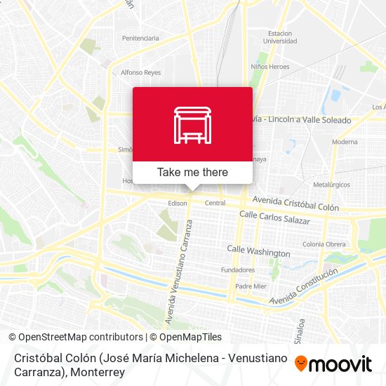 Cristóbal Colón (José María Michelena - Venustiano Carranza) map