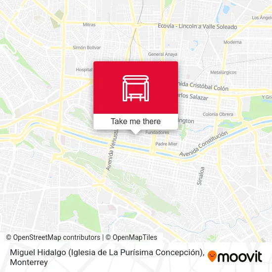 Mapa de Miguel Hidalgo (Iglesia de La Purísima Concepción)