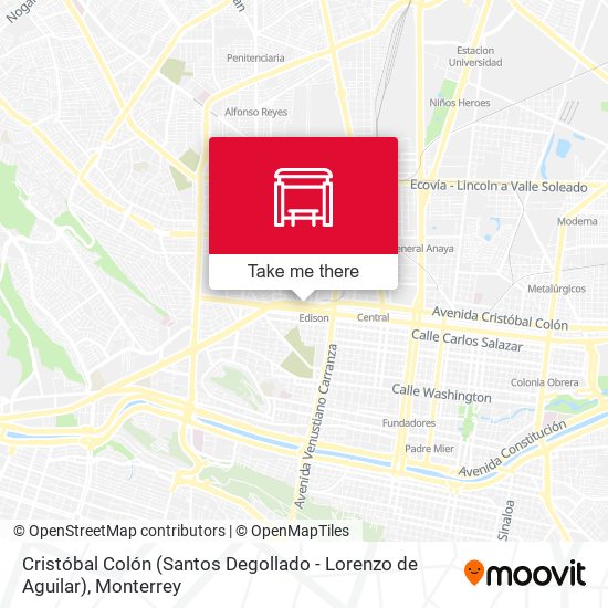 Mapa de Cristóbal Colón (Santos Degollado - Lorenzo de Aguilar)