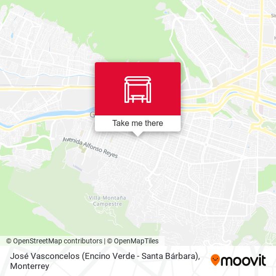 José Vasconcelos (Encino Verde - Santa Bárbara) map