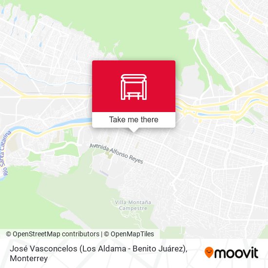Mapa de José Vasconcelos (Los Aldama - Benito Juárez)
