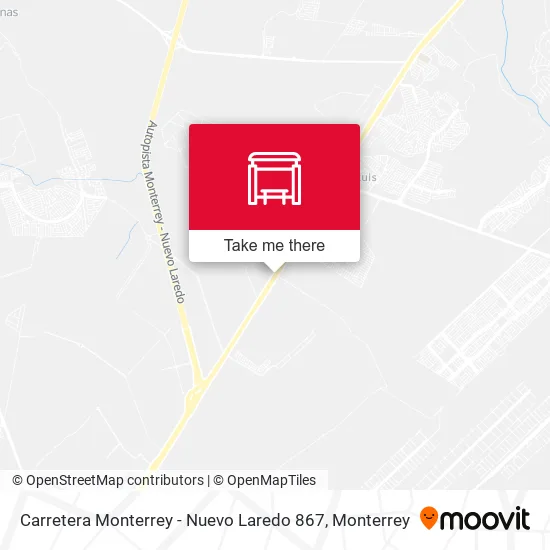 Mapa de Carretera Monterrey - Nuevo Laredo 867