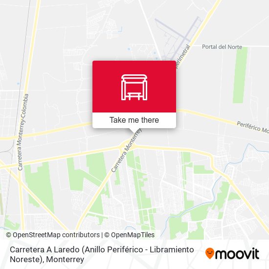 Mapa de Carretera A Laredo (Anillo Periférico - Libramiento Noreste)