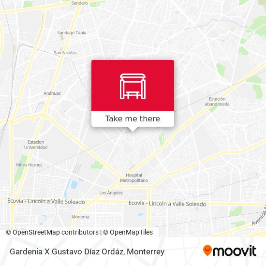 Gardenia X Gustavo Díaz Ordáz map