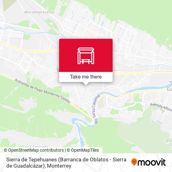 Sierra de Tepehuanes (Barranca de Oblatos - Sierra de Guadalcázar) map