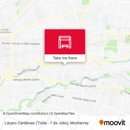 Mapa de Lázaro Cárdenas (Tixtla - 7 de Julio)