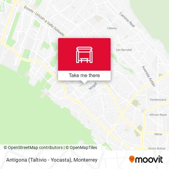 Mapa de Antígona (Taltivio - Yocasta)