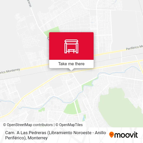 Mapa de Cam. A Las Pedreras (Libramiento Noroeste - Anillo Periférico)